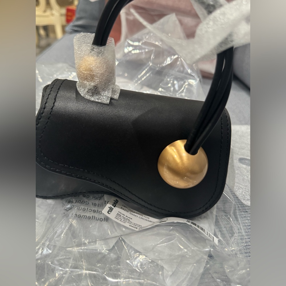 Cult Gaia Kazia Nano Leather Crossbody Bag in Black - Picture 6 of 12